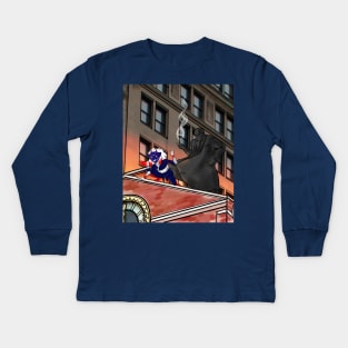 Action Figures #5: Team-Ups Kids Long Sleeve T-Shirt